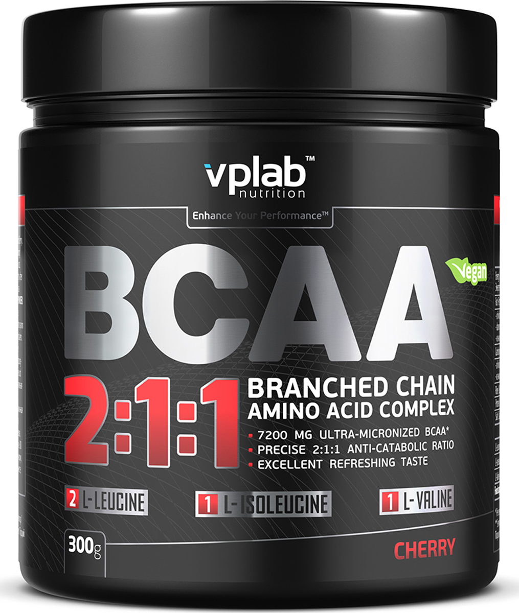 фото Аминокислотный комплекс Vplab "BCAA 2:1:1", вишня, 300 г Vplab nutrition