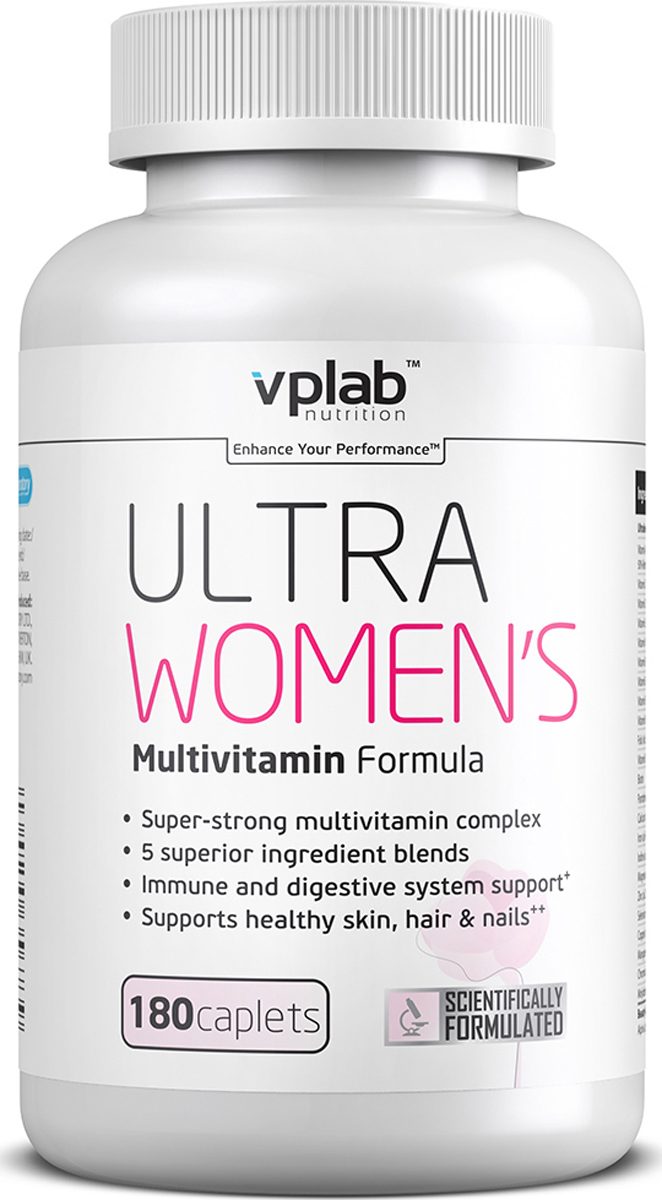 фото Витаминно-минеральный комплекс VP Laboratory "Ultra Women's Multivitamin Formula", 180 капсул Vplab nutrition