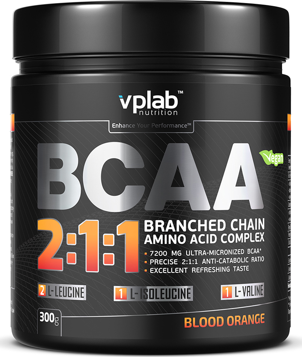 фото BCAA VPLAB 2:1:1, апельсин, 300 г Vplab nutrition