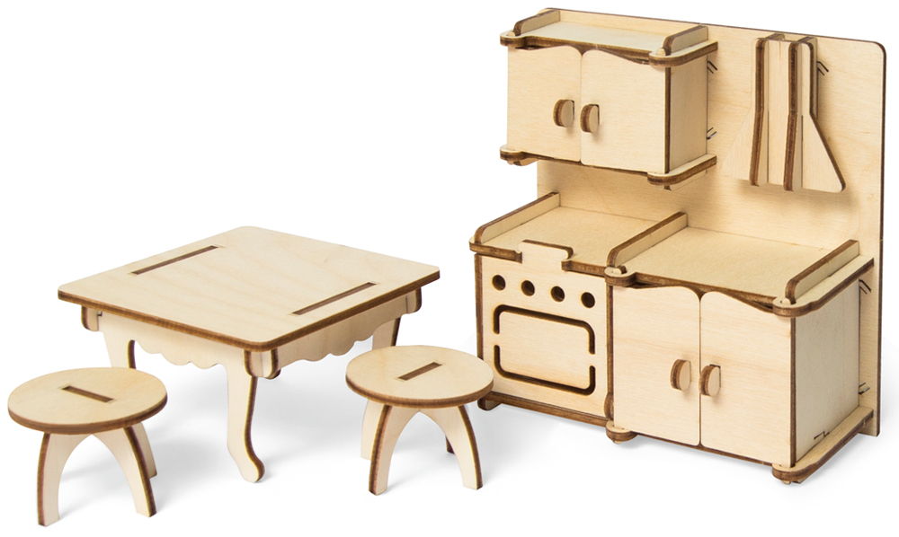 фото Мебель для кукол IQ Format Кухня в домик для кукол LOL