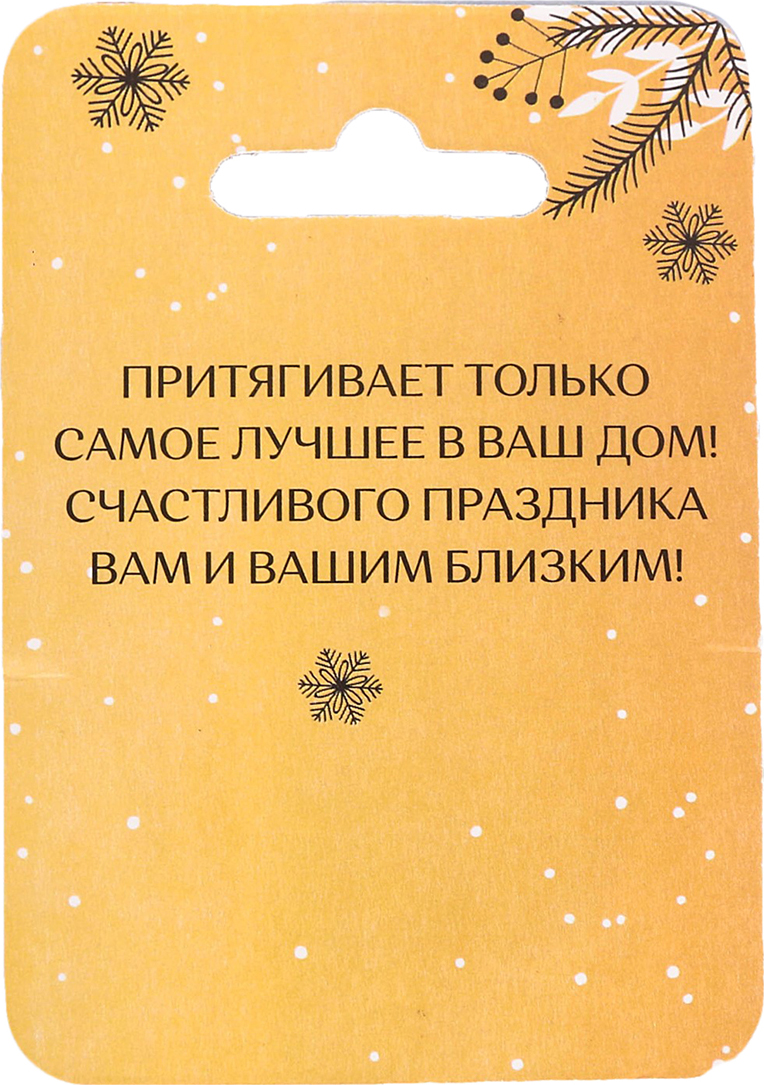 фото Магнит Зимнее волшебство "Пятачок на счастье", 6 х 6 см