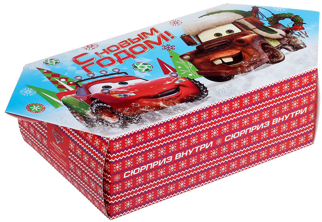 фото Коробка-конфета подарочная Disney "С Новым Годом! Тачки", сборная, 14 х 22 х 8 см