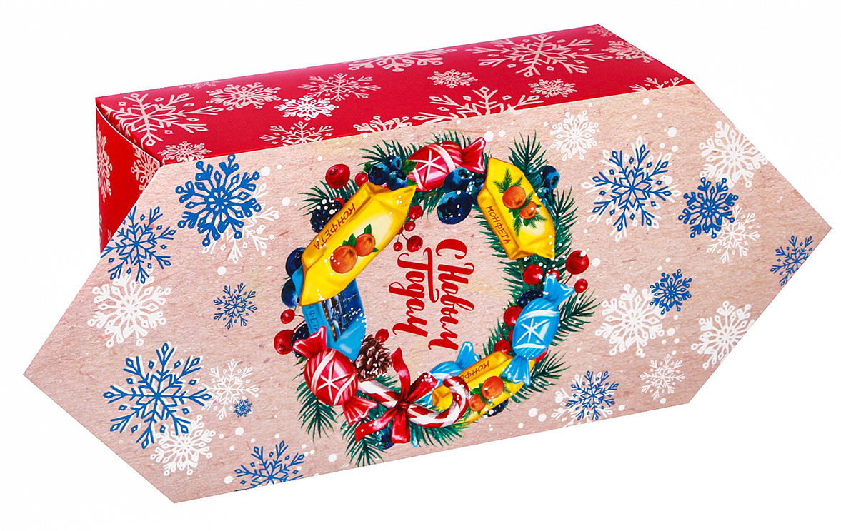 фото Коробка-конфета подарочная Дарите Счастье "С Новым Годом", сборная, 14 х 22 х 8 см