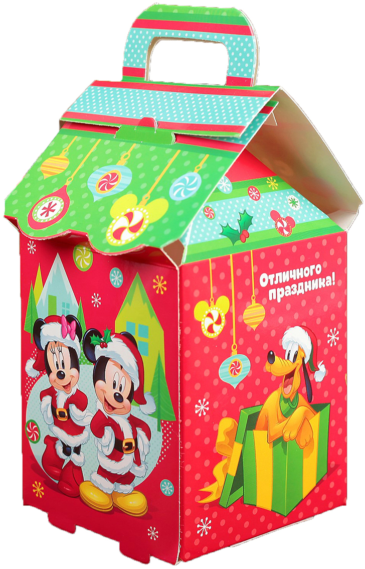 фото Коробка подарочная Disney "С Новым годом. Микки Маус и его друзья", складная, 8 х 14 х 8 см