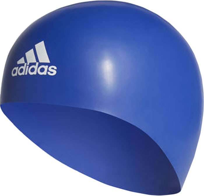 Плавательная шапочка Adidas Premoulded Silicone 3D Cap, цвет: синий. Размер L