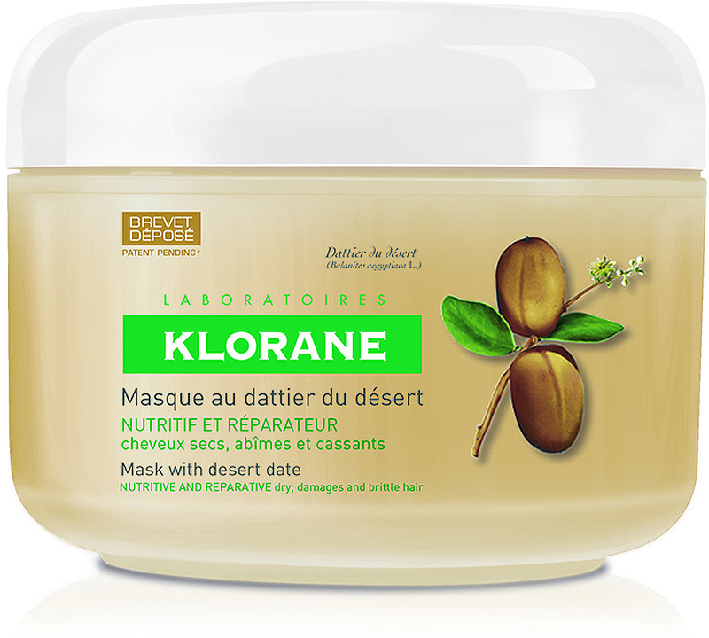 фото Klorane Dry Hair Питательно-восстанавливающая маска, с маслом финика пустынного, 150 мл