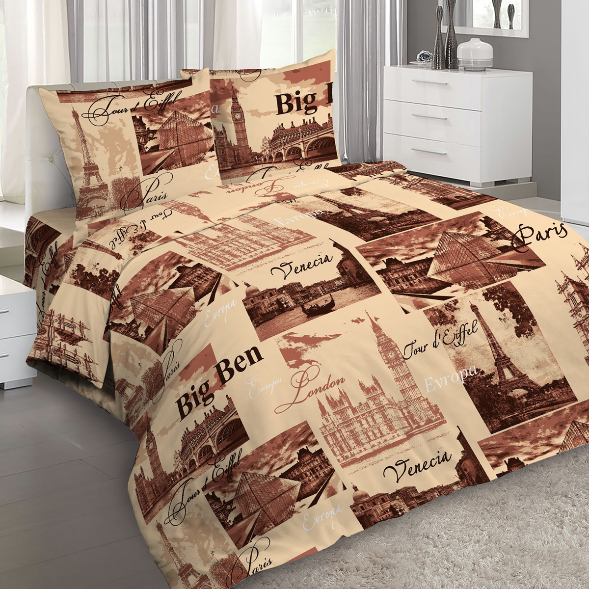 фото Комплект постельного белья Letto, 1,5-спальный, наволочки 70х70. B202-3 Letto home textile