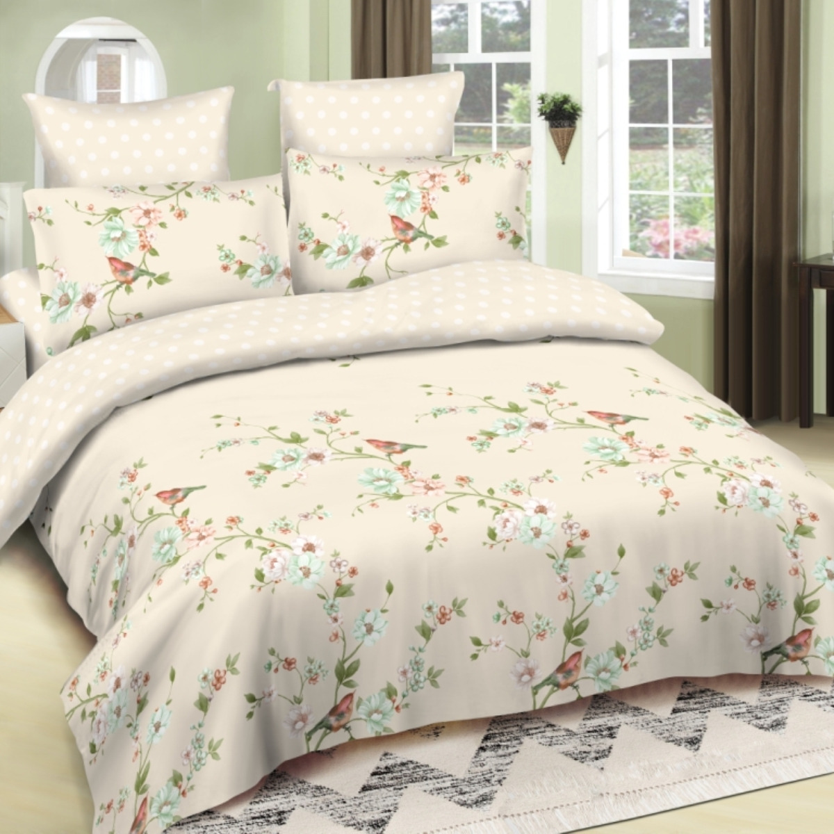 фото Комплект постельного белья Letto, евро, наволочки 70х70, SM134-6 Letto home textile