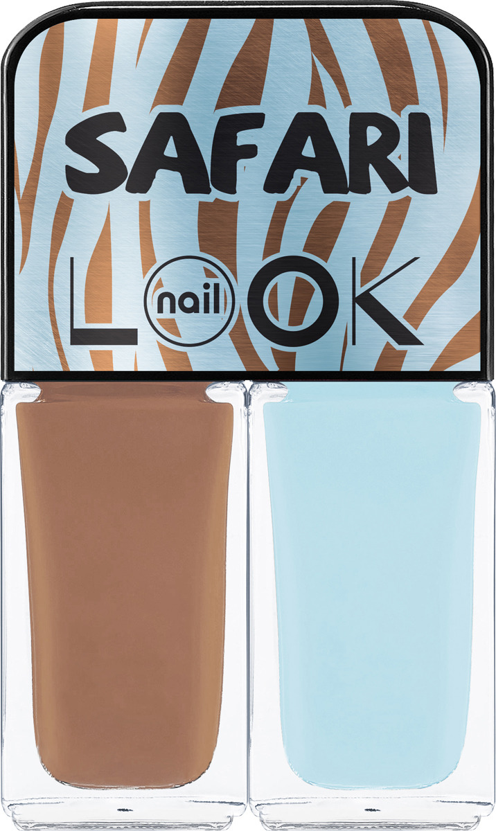 Лак для ногтей Nail LOOK Trends Safari Blue Zebra, 2 шт по 3 мл