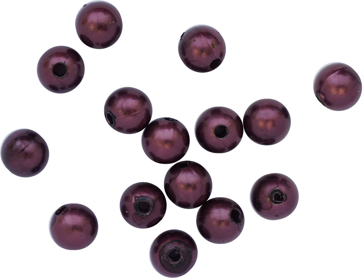 фото Бусины H&M, круглые, цвет: фиолетовый, 10 мм, 25 г