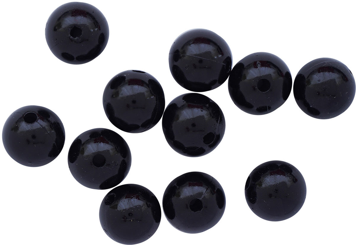 фото Бусины H&M, круглые, цвет: черный, 14 мм, 25 г