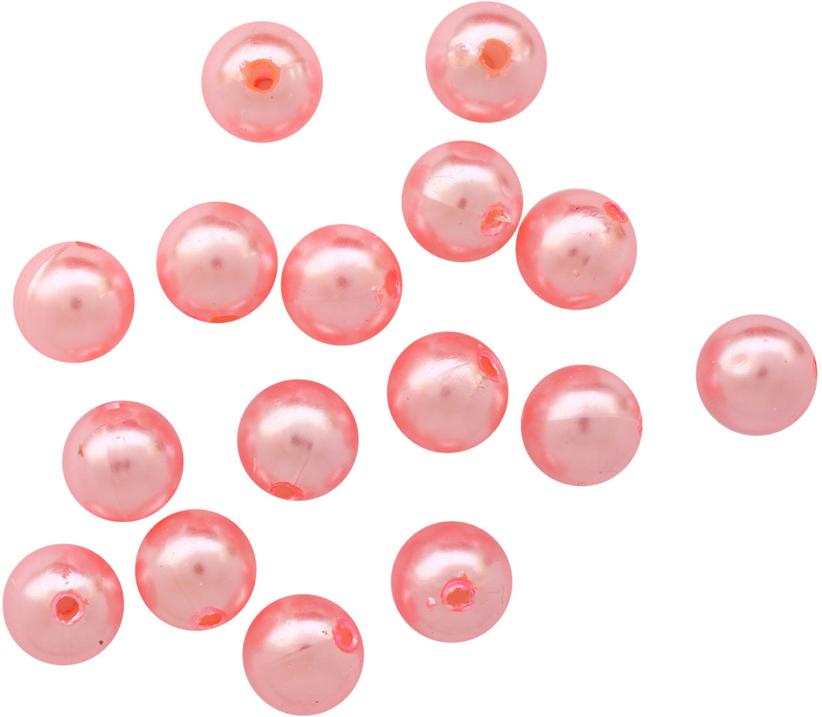 фото Бусины H&M, круглые, цвет: светло-розовый, 12 мм, 25 г