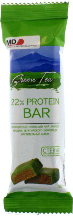 фото Протеиновый батончик MD Bar, зеленый чай, 50 г