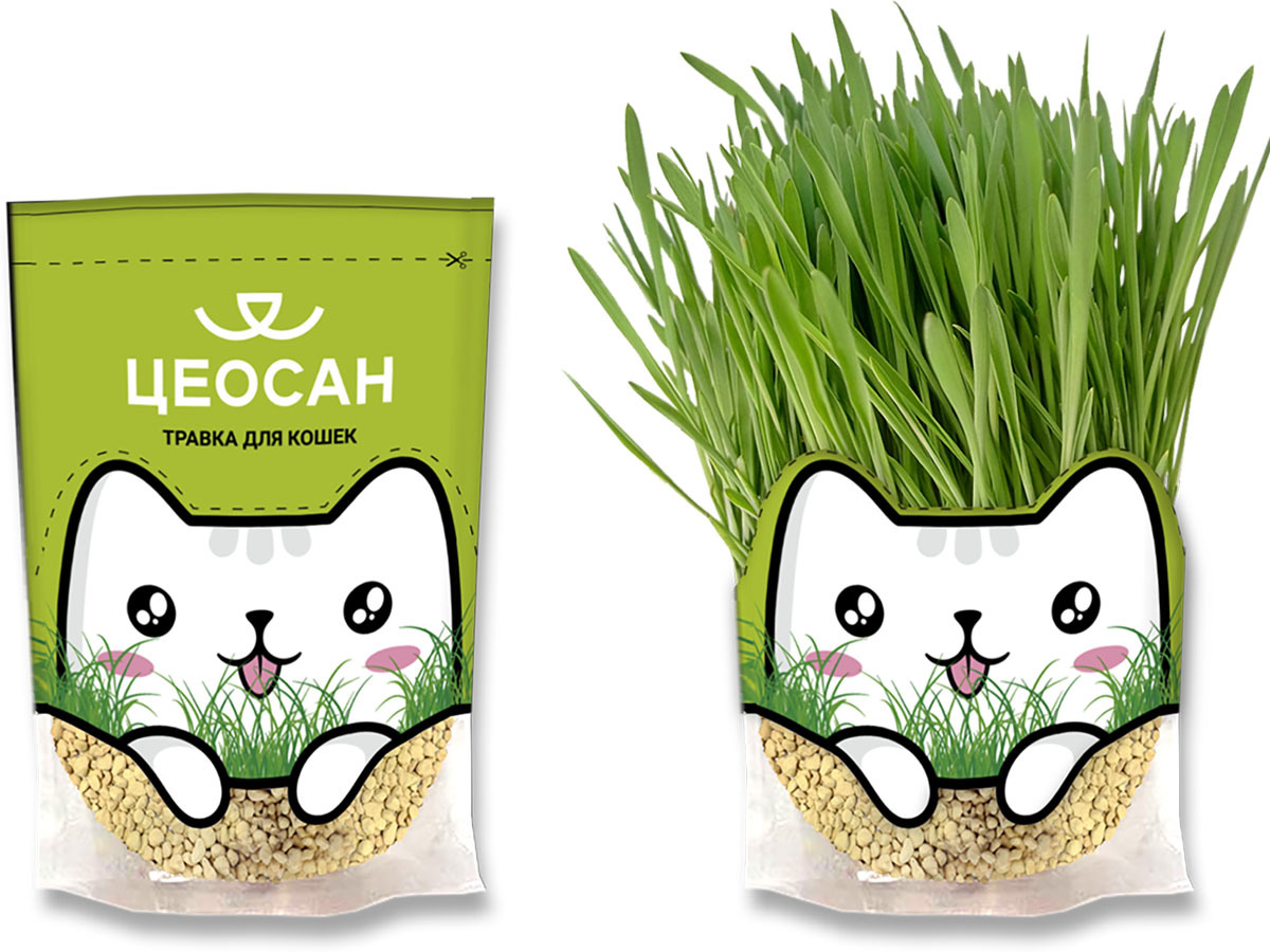 Трава для кошек Цеосан, 500 мл