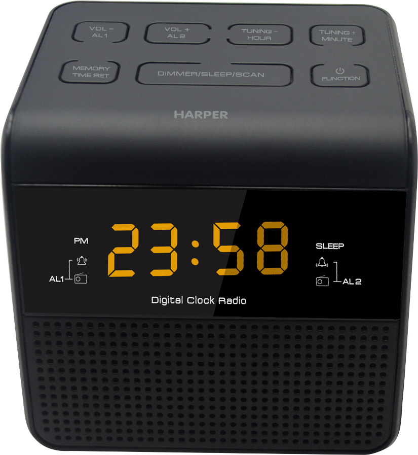 Радио-будильник Harper HRCB-7750, Black