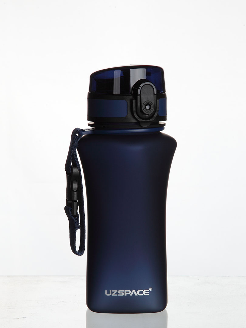 туристическая бутылка для воды uzspace onetouch sports series matt 350, синий