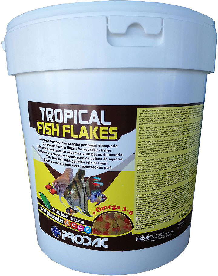 Корм сухой Prodac Tropical Fish Flakes, для аквариумных пресноводных ...