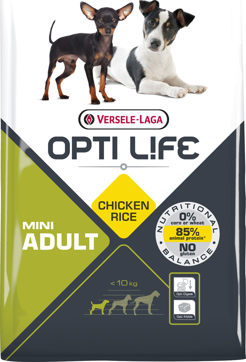 фото Корм сухой Versele-Laga Opti Life, для собак малых пород, с курицей и рисом, 7,5 кг
