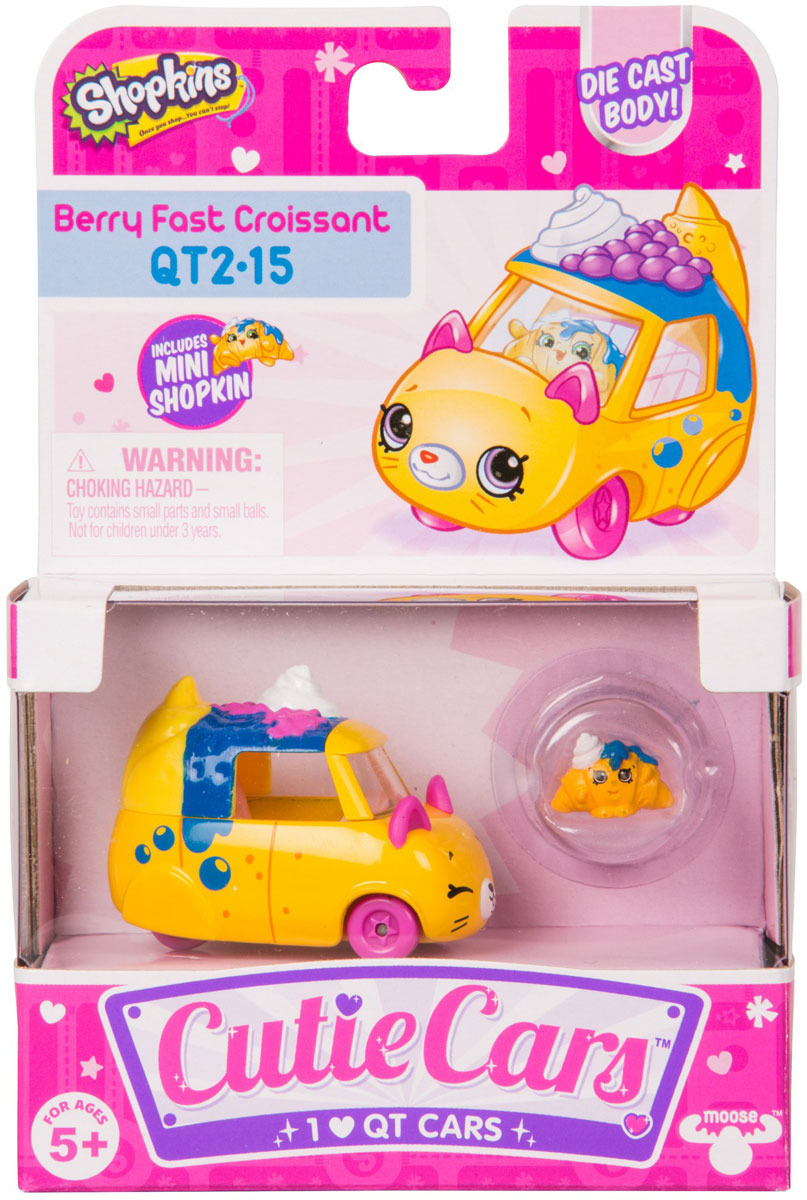 фото Машинка Cutie Cars Berry Fast Croissant с фигуркой Shopkins, 3 сезон