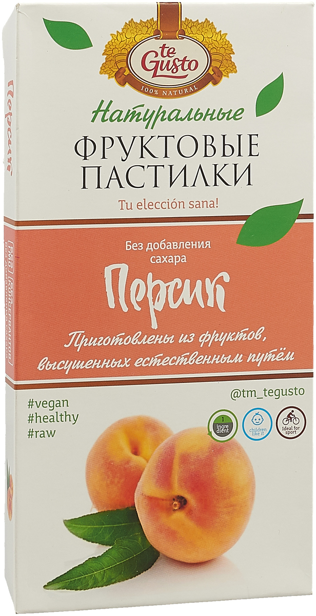 фото te Gusto Фруктовые пастилки из персика, 90 г