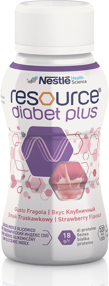 фото Resource Diabet Plus со вкусом клубники, 4 шт по 200 мл