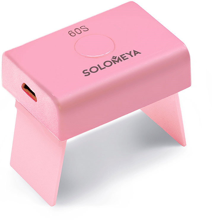 LED лампа для полимеризации гель-лаков Solomeya, профессиональная, цвет: светло-розовый, 3 Вт