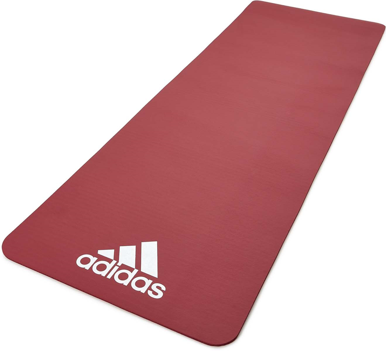 Коврик тренировочный для фитнеса Adidas, цвет: красный, толщина 7 мм, длина 173 см