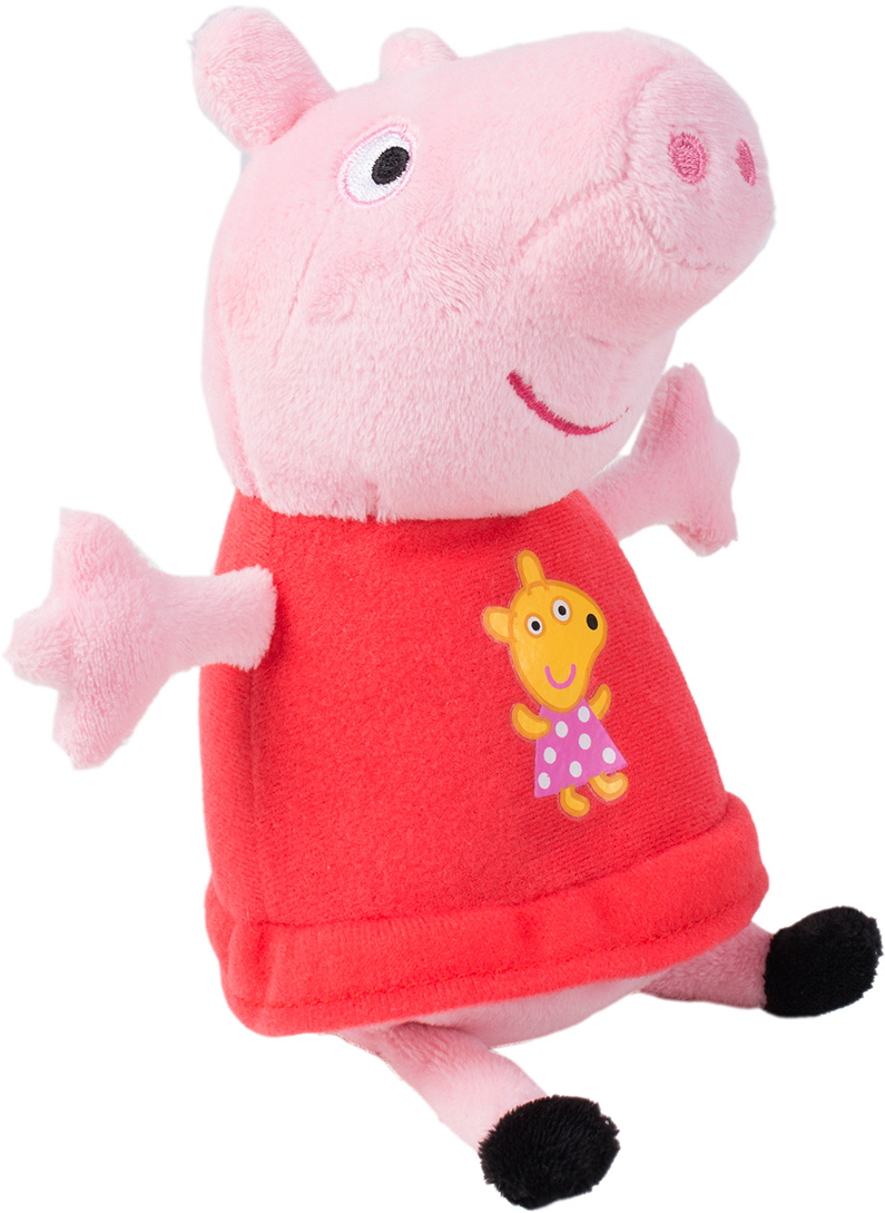 фото Мягкая игрушка Свинка Пеппа "Пеппа с игрушкой", озвученная, 20 см Peppa pig (свинка пеппа)