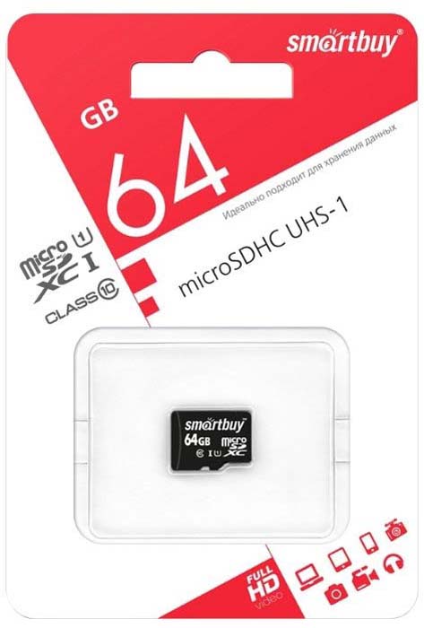 фото Карта памяти Smartbuy micro SDXC Class10 UHS-1 64GB, без адаптера