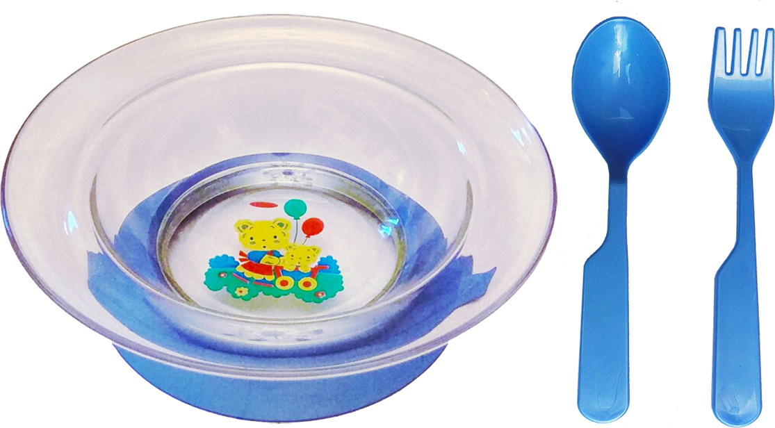 фото Набор детской посуды АртХаус, цвет: синий, 3 предмета. Р1214