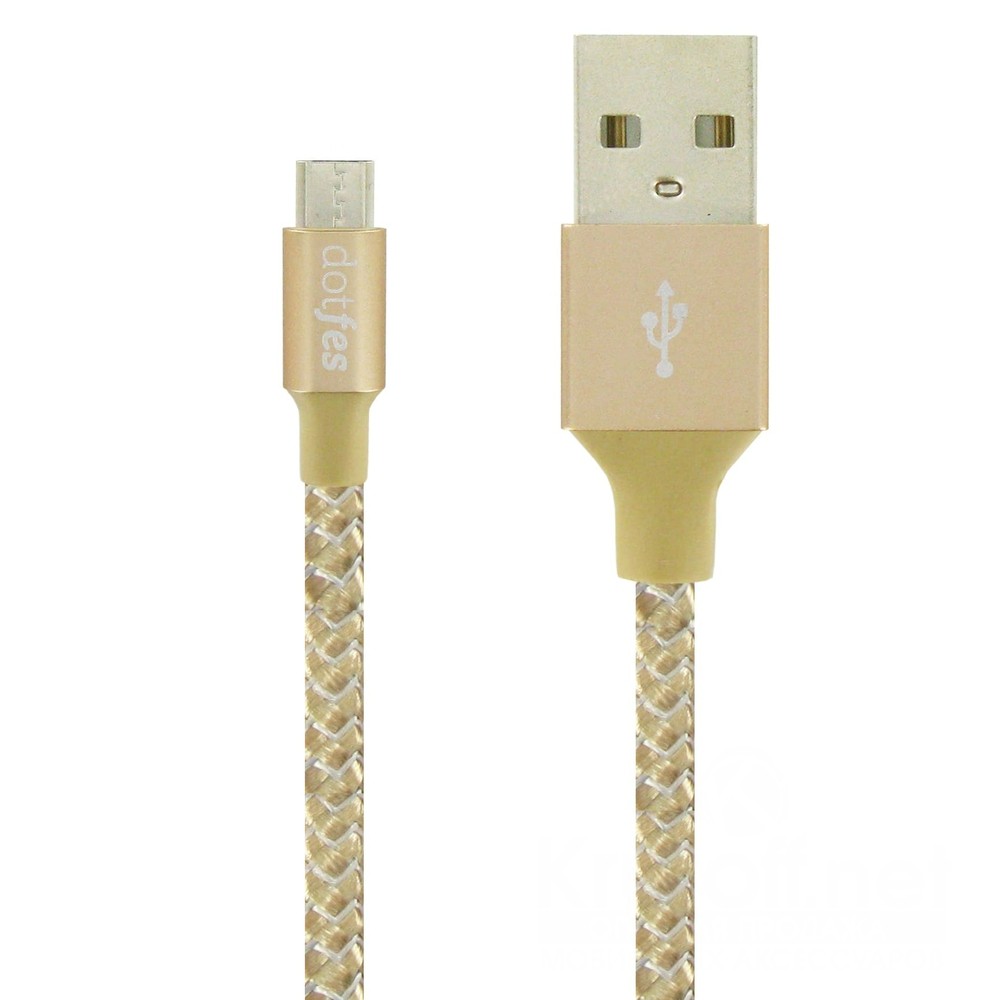 фото USB кабель micro Dotfes A06M Dual Color (1m), gold