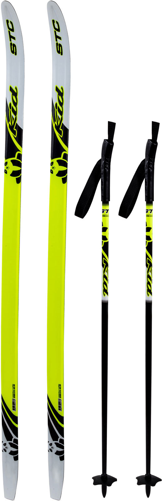 Комплект лыжный детский STC Set/Combi с универсальными креплениями и палками, 130 см
