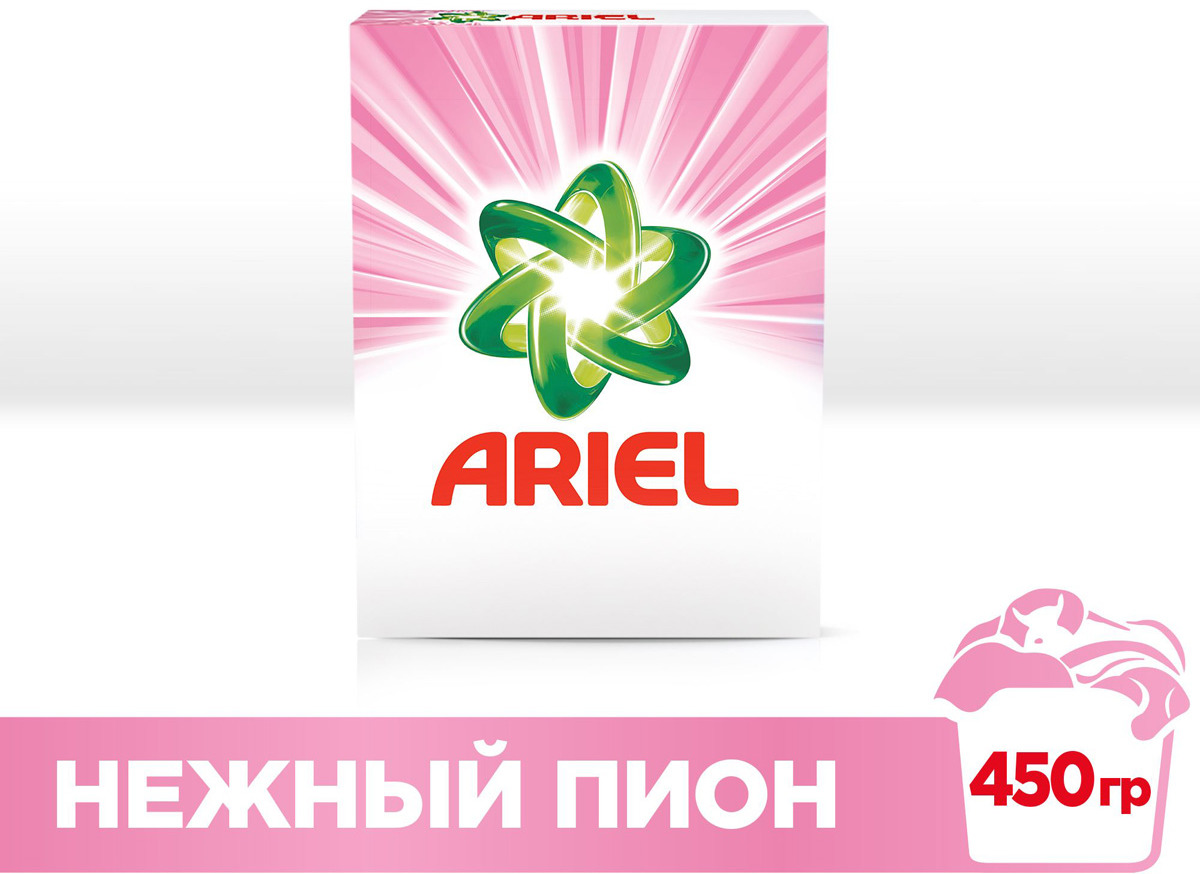 фото Стиральный порошок Ariel "Нежный пион", ручная стирка, 450 г