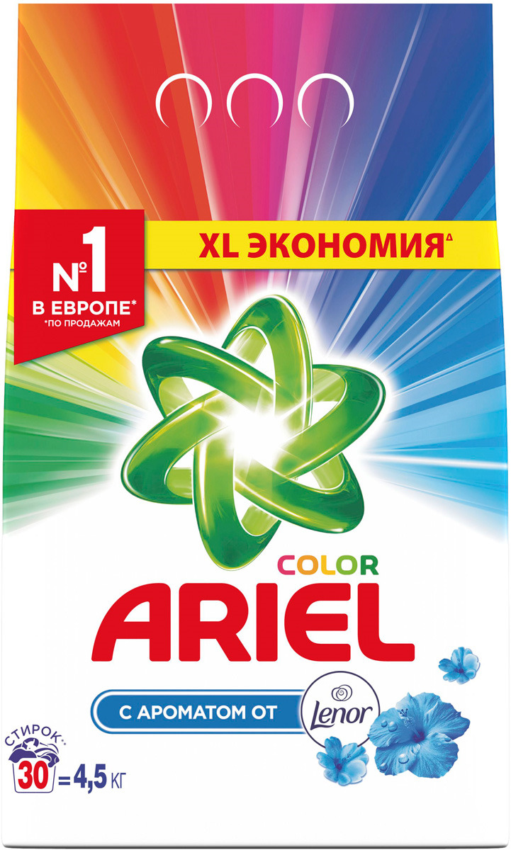 фото Стиральный порошок Ariel Automat "Чистота Deluxe Touch of Lenor Fresh Color", 4,5 кг