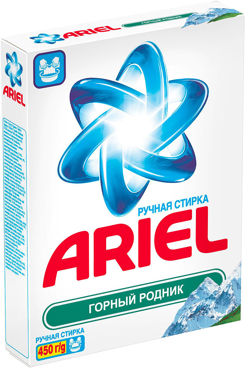 фото Стиральный порошок "Ariel", ручная стирка, горный родник, 450 г