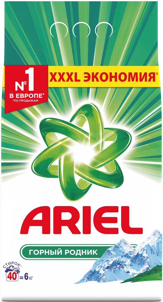 фото Стиральный порошок "Ariel", автомат, горный родник, 6 кг