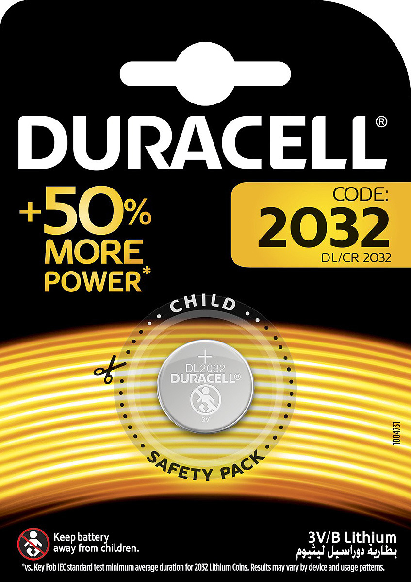 фото Батарейка литиевая Duracell, специальная, таблеточного типа 2032, 1 шт