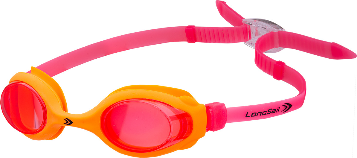 Очки для плавания детские Longsail Kids Marine, цвет: красный, оранжевый. L041020