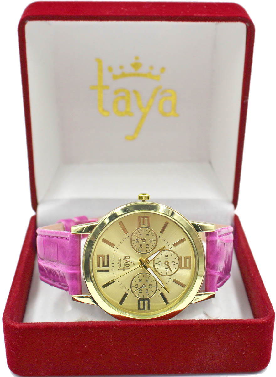 фото Часы наручные женские Taya, цвет: фуксия. T-W-0059-WATCH-GL.PURPLE