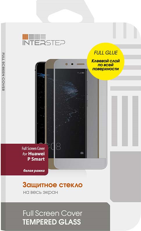 фото Защитное стекло Interstep 2.5D для Huawei P Smart, White