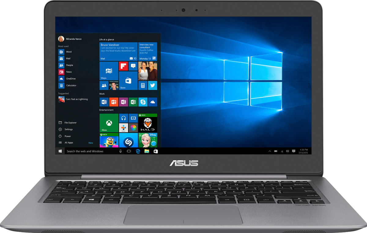 фото Ноутбук ASUS ZenBook U310UA, 90NB0CJ1-M17870, 13.3", серый