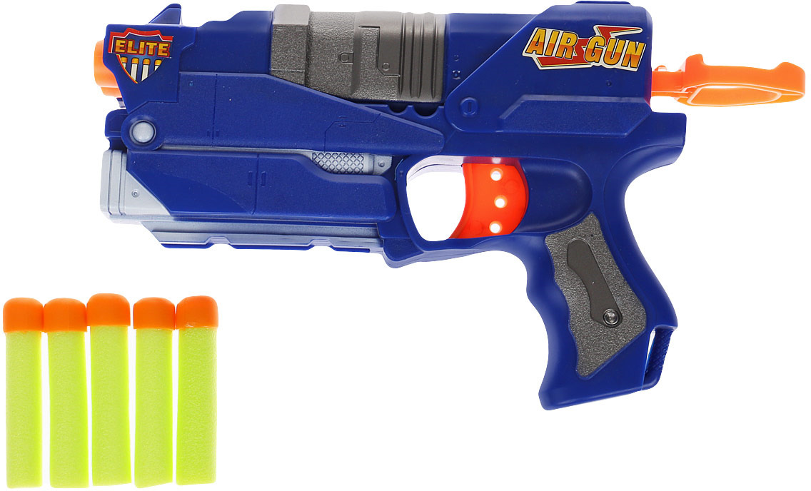 фото Игрушечное оружие Veld Co "Пистолет с мягкими пулями", цвет: синий. 67917