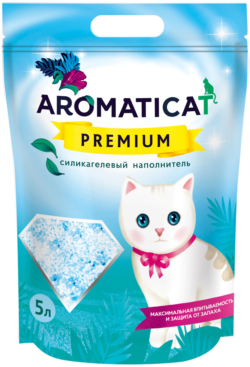 фото Наполнитель для кошачьего туалета Aromaticat Premium, силикагелевый, 5 л