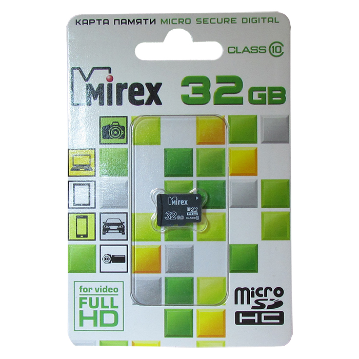 фото Карта памяти Mirex 32GB Class10, черный