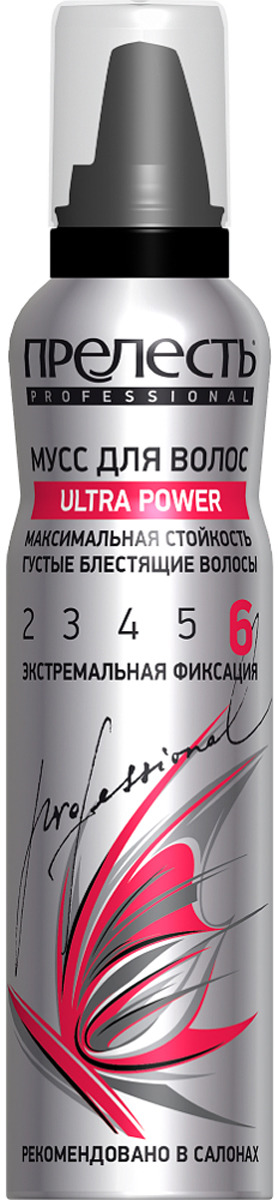 фото Мусс для волос Прелесть Professional "Экстремальной фиксации", промо-формат, 200 мл