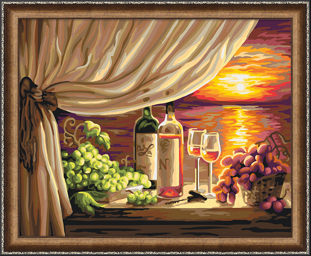 фото Картина по номерам Мосфа "Итальянский ужин" (7C-0176), 28 цветов, 40см*50см