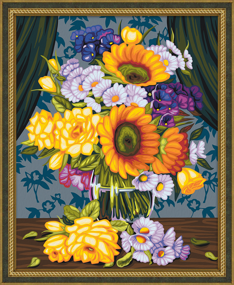 фото Картина по номерам Мосфа "Сентябрьский букет", 28 цветов, 50 х 40 см