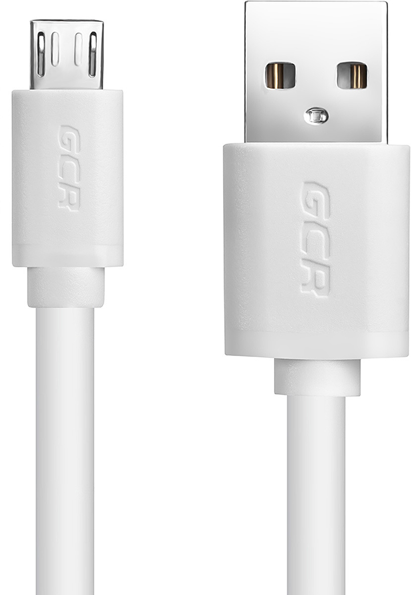 Кабель Greenconnect GCR-UA10MCB3-AA2S-0,5m, White USB - micro USB (0,5 м)