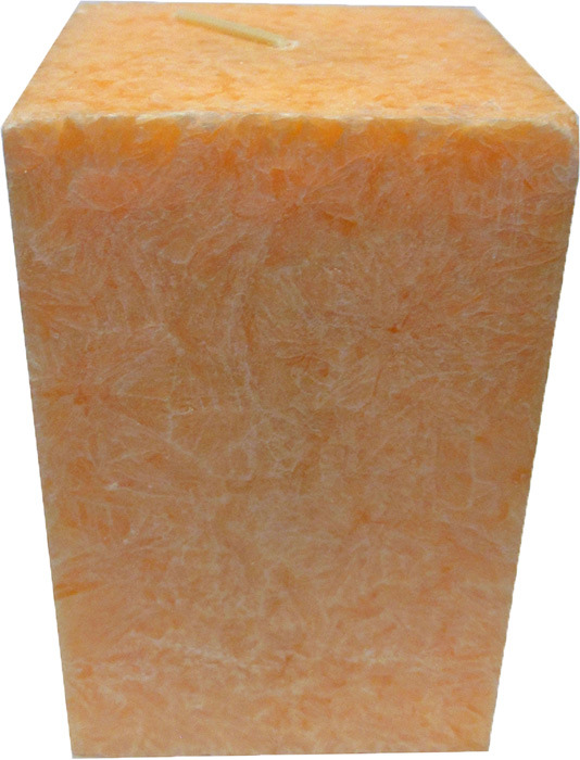 фото Свеча ароматизированная Chameleon "Куб", персик, цвет: оранжевый, 7,5 x 11 x 7,5 см