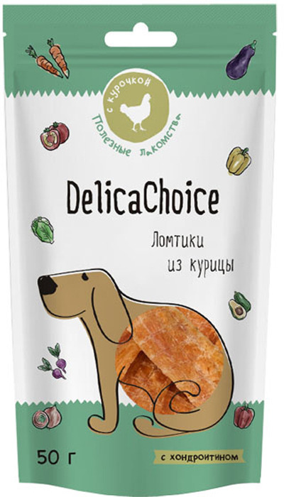 фото Лакомство для собак DelicaChoice "Ломтик из курицы", 50 г